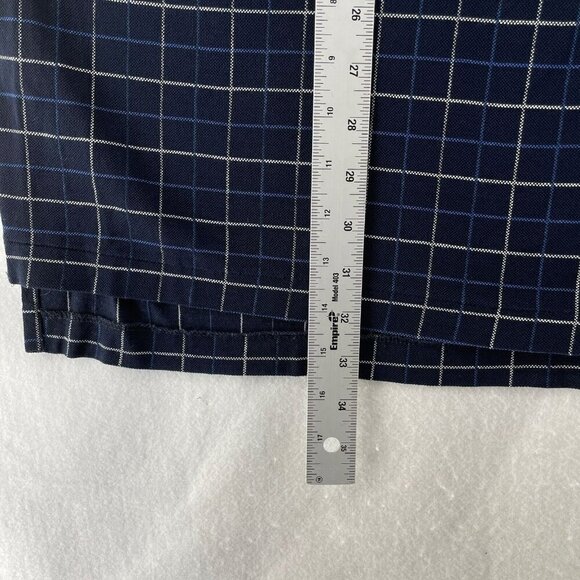 Pebble Beach Collection Polo Shirts Mens XL Navy Plaid Collared Short Sleeve USA - Picture 4 of 11